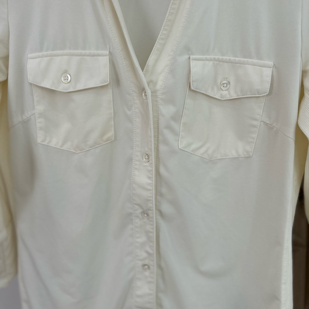 J. McLaughlin Cream Button Down Shirt - Picture 4 of 13